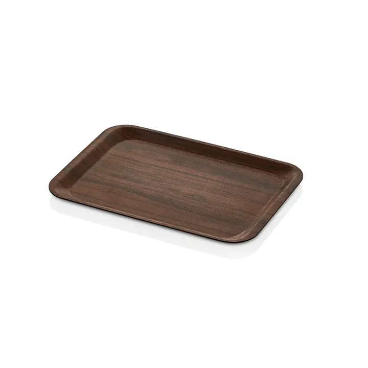 24 × 34 cm Walnut Non-Slip Rectangular Tray