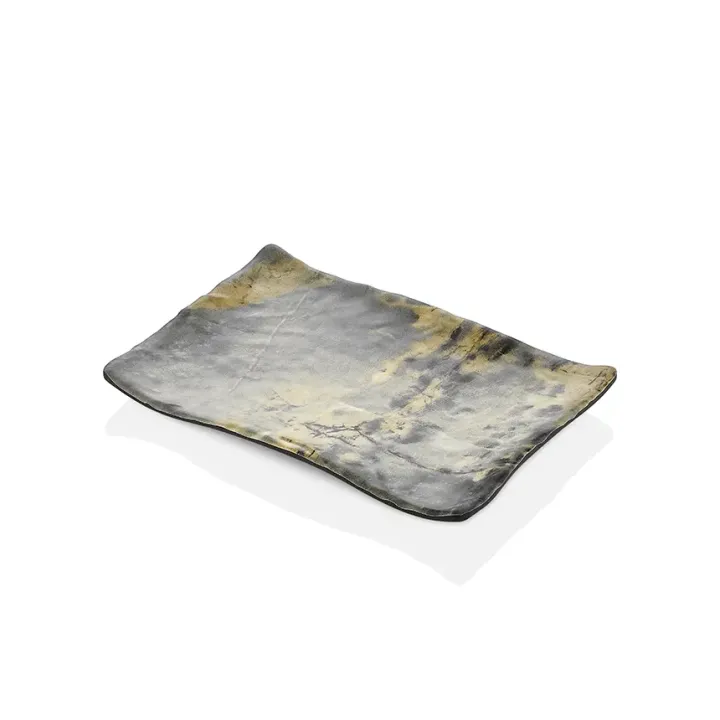 27.7 × 19.2 cm · H 2.8 cm Royal Marble Rectangular Plate