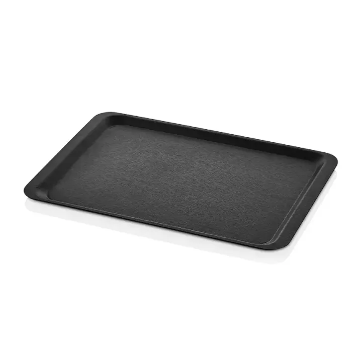 EN.1/1 - 37x53 cm Black Rectangular Economy Tray