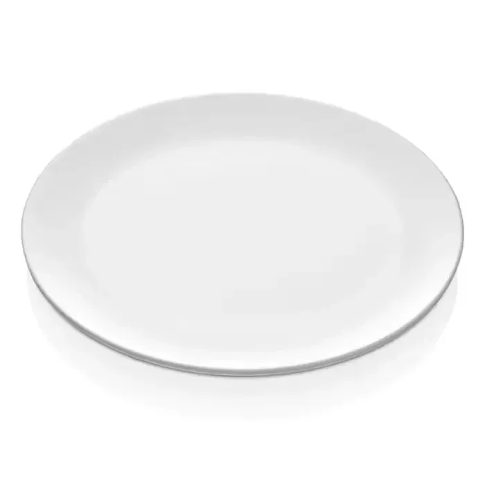 Ø 30 cm · H 2.3 cm Porcelain White Round Dinner Plate