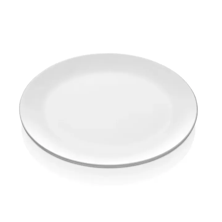 Ø 26 cm · H 2.2 cm Porcelain White Round Dinner Plate