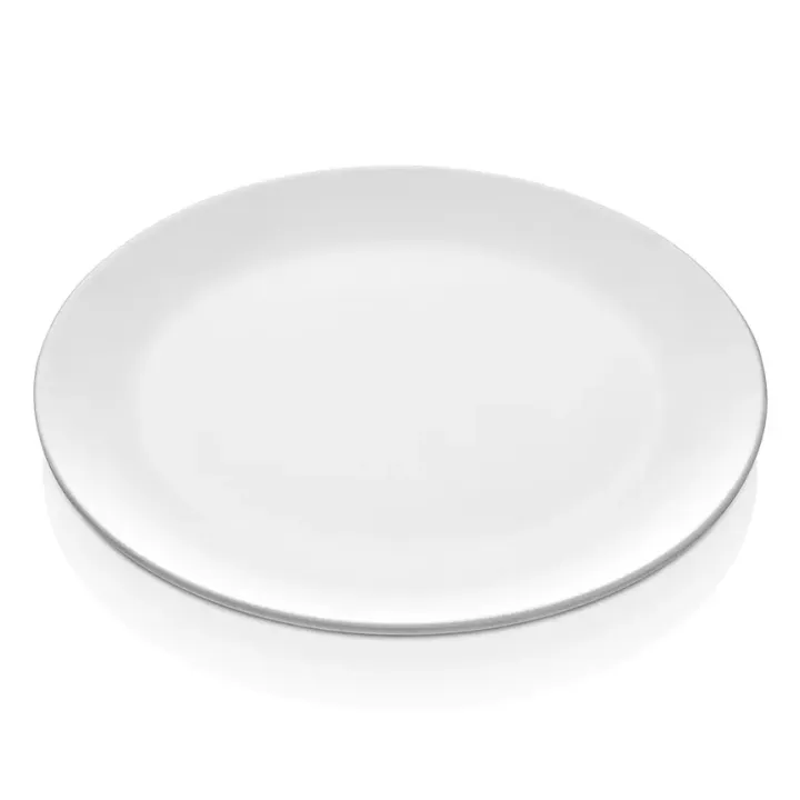 Ø 28 cm · H 2.3 cm Porcelain White Round Dinner Plate