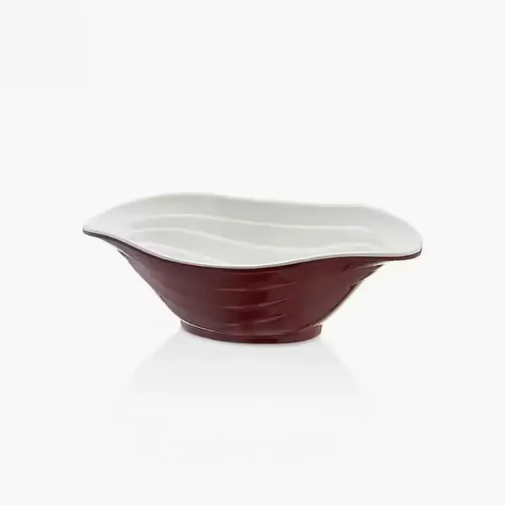 23 × 16 cm · H 7.3 cm Cream White & Red Bowl