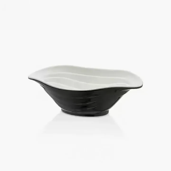 23 × 16 cm · H 7.3 cm Cream White & Black Bowl