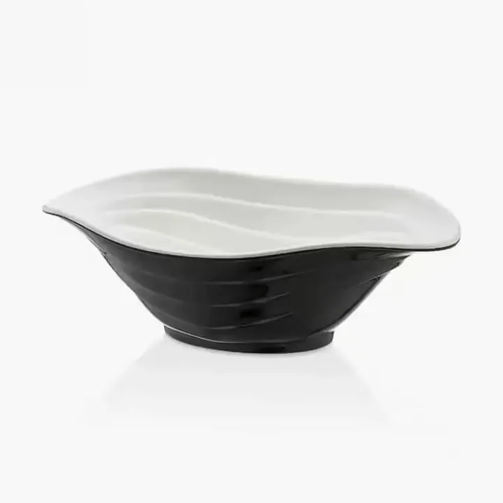 33 × 23 cm · H 10.5 cm Cream White & Black Bowl