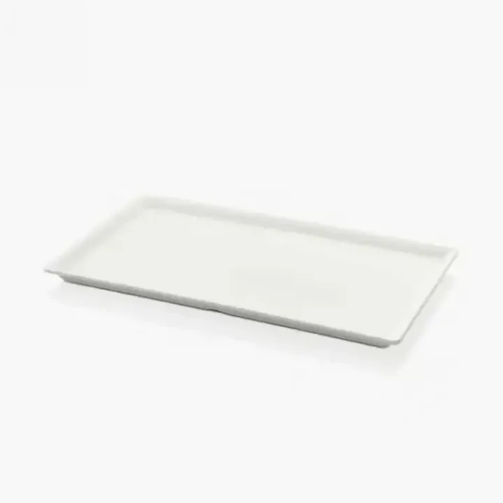 43 × 25 cm · H 2 cm Cream White Rectangular Platter