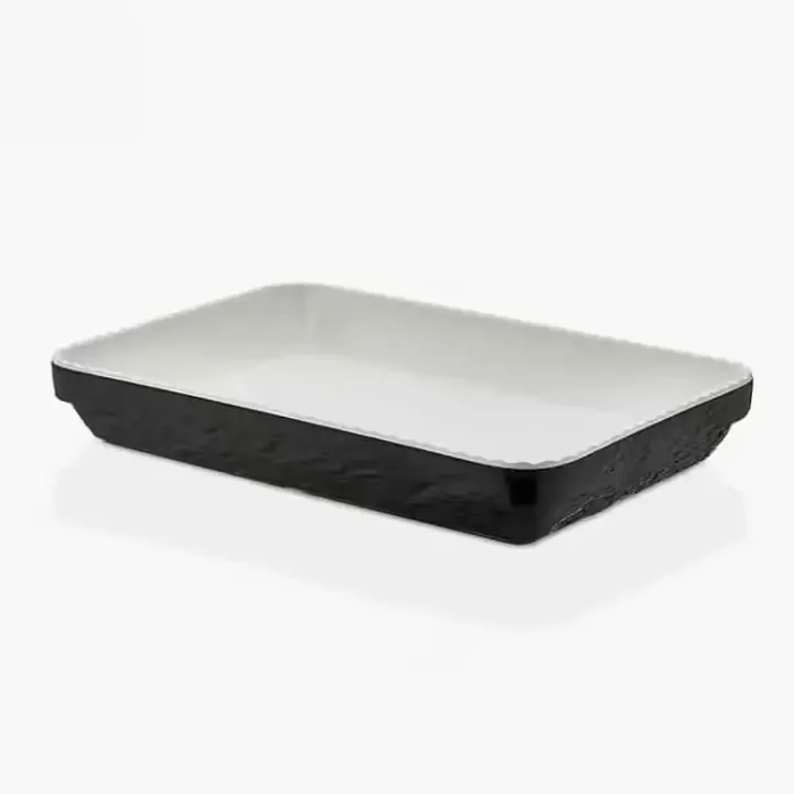 35.6 × 24 cm · H 5.3 cm Cream White & Black Rectangular Platter