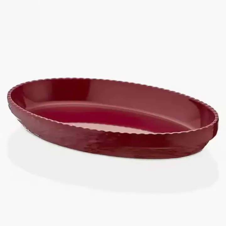 40 × 25 cm · H 5.5 cm Red Oval Platter
