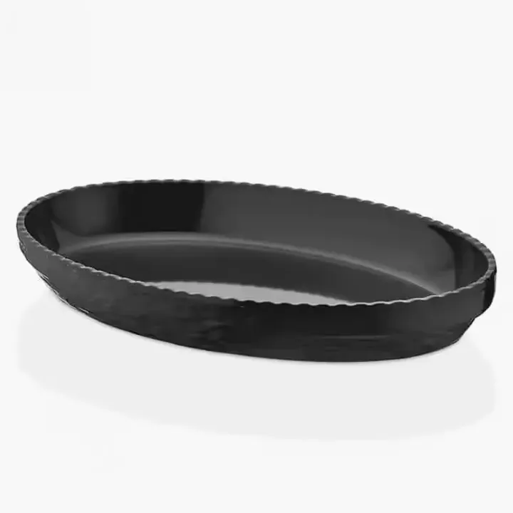 40 × 25 cm · H 5.5 cm Black Oval Platter